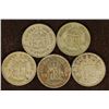 1937, 38, 40 &2-1943 GREAT BRITIAN SILVER 6 PENCE