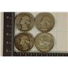 1948-S, 43-S, 52-D & 1964-D WASHINGTON SILVER