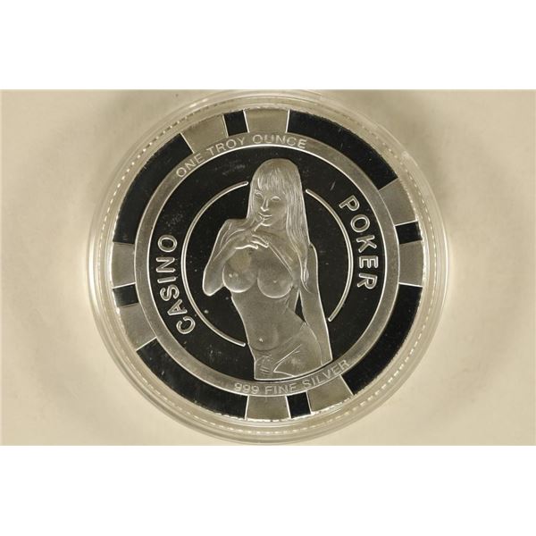 1 TROY OZ .999 FINE SILVER PF ADULT THEMED ROUND