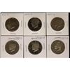 Image 1 : 6 PROOF JFK HALF DOLLARS: 1971-S, 2-1977-S, 1988-S