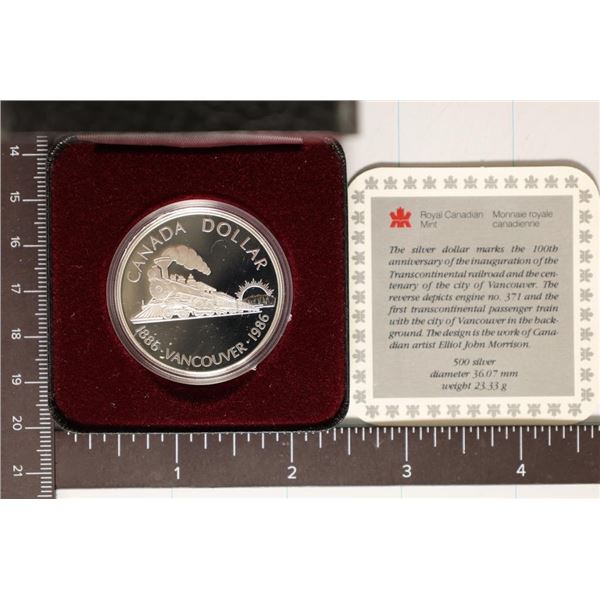 1986 CANADA SILVER "VANCOUVER" PROOF DOLLAR