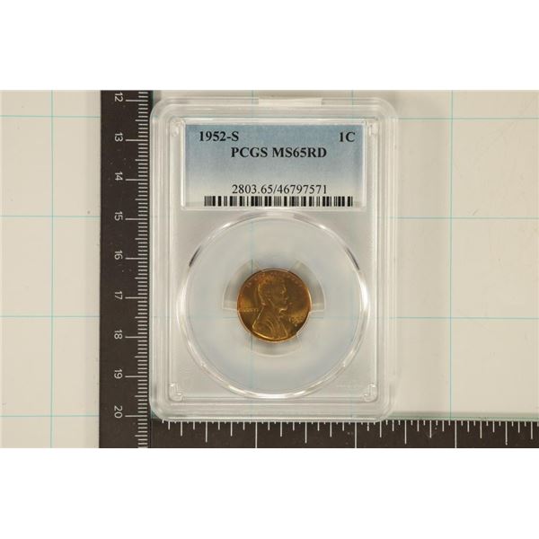 1952-S LINCOLN WHEAT CENTS PCGS MS65RD