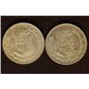 Image 2 : 1958 & 1962 MEXICO SILVER PESO COINS .1028 OZ. ASW