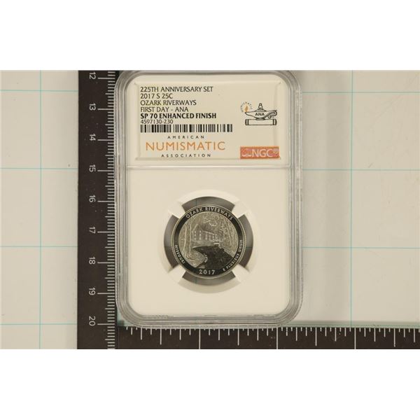 2017-S OZARK RIVERWAYS N.P. QUARTER NGC SP70