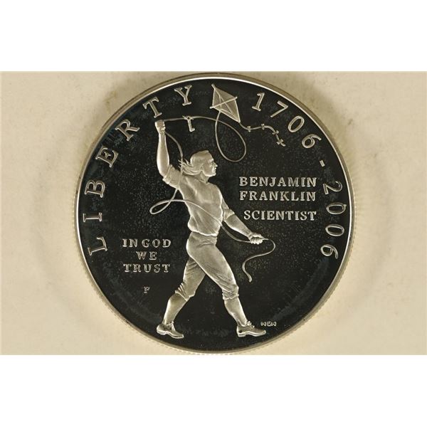 2006-P US PROOF SILVER DOLLAR "BENJAMIN FRANKLIN