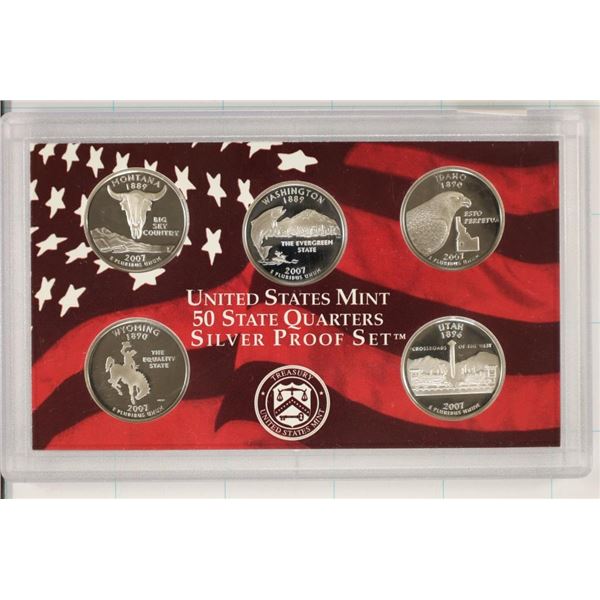 2007 SILVER US 50 STATE QUARTERS PROOF SET NOBOX