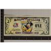 Image 1 : 2009 ONE DISNEY DOLLAR COLORIZED CRISP BILL