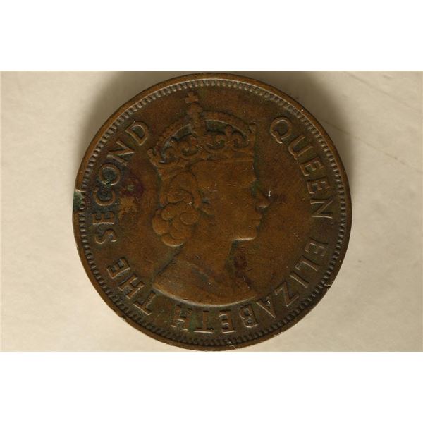 1956 MAURITIUS 5 CENTS (AU)