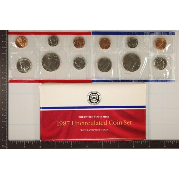 1987 US MINT SET (UNC) P/D (WITH ENVELOPE)