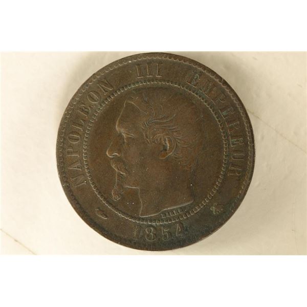 1854 FRANCE 10 CENTIMES