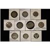 Image 1 : 10 ALTERED US QUARTERS: ACID ETCHED, EXPANDED RIM