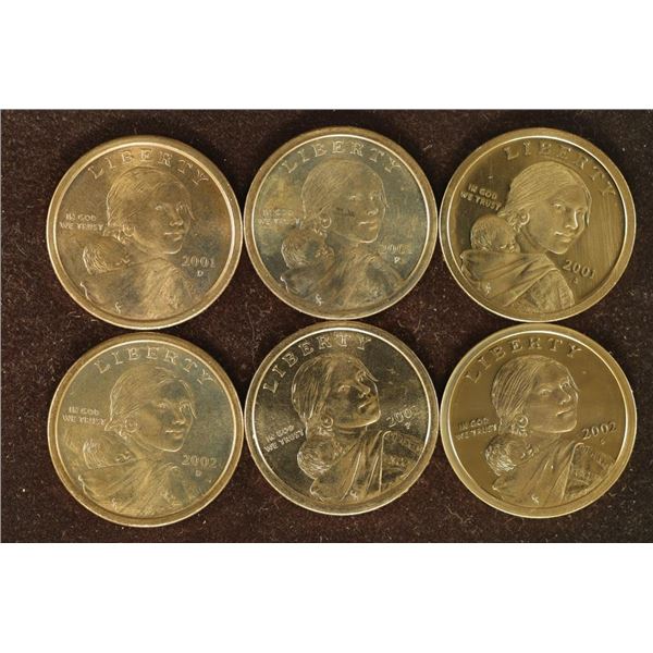 2000-P/D/S & 2001-P/D/S SACAGAWEA BU DOLLARS