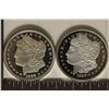 Image 1 : 2 PROOF REPLICAS OF AN 1889-CC'S MORGAN SILVER $'S