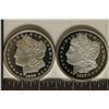 Image 1 : 2 PROOF REPLICAS OF AN 1889-CC'S MORGAN SILVER $'S