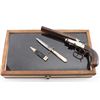 Image 2 : Belgian Double Barrel Pistol & Knife Set .44 Cal.