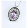 Image 2 : Stunning Pink Kunzite and Diamond Pendant