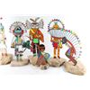 Image 3 : Lot Of Six Stained Glass Kachinas