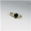 Image 2 : Brilliant Blue Sapphire and Diamond Ring