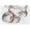 Image 3 : Navajo Bear Claw, Turquoise, and Coral Necklace