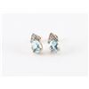Image 1 : Pretty Ladies Topaz & Diamond Stud