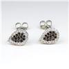 Image 2 : SAVOIA White and Black Diamond Earrings