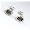 Image 3 : SAVOIA White and Black Diamond Earrings