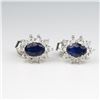 Image 1 : Beautiful Blue Sapphire and Diamond Earrings
