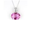 Image 1 : Lovely Created Pink Sapphire and Diamond