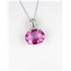 Image 3 : Lovely Created Pink Sapphire and Diamond