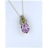 Image 2 : Captivating Pink Kunzite and Diamond Pendant