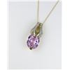 Image 3 : Captivating Pink Kunzite and Diamond Pendant