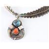 Image 2 : Navajo Turquoise & Coral Necklace