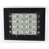 Image 2 : Framed Two Dollars Uncut Bills & 1976 quarters