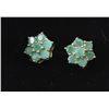 Image 2 : Ladies Emerald Snowflake Earrings