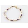 Image 1 : Ladies Amethyst Hugs & Kisses Bracelet