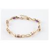Image 3 : Ladies Amethyst Hugs & Kisses Bracelet