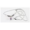 Image 1 : Adorable Heart Shaped Amethyst Necklace