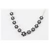 Image 2 : Classy Sapphire & Diamond Floral Necklace