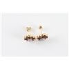 Image 3 : Garnet Floral Stud Earrings