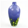 Image 2 : BLUE & GREEN ART GLASS PEACOCK VASE - POLAND