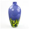 Image 3 : BLUE & GREEN ART GLASS PEACOCK VASE - POLAND