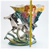 Image 11 : LARGE HORSE & FLORAL LUSTRE WARE VASE SCULPTURE