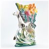 Image 3 : LARGE HORSE & FLORAL LUSTRE WARE VASE SCULPTURE