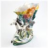 Image 4 : LARGE HORSE & FLORAL LUSTRE WARE VASE SCULPTURE
