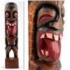 Image 1 : VINTAGE 18.75” TIKI TOTEM WOOD CARVING SCULPTURE