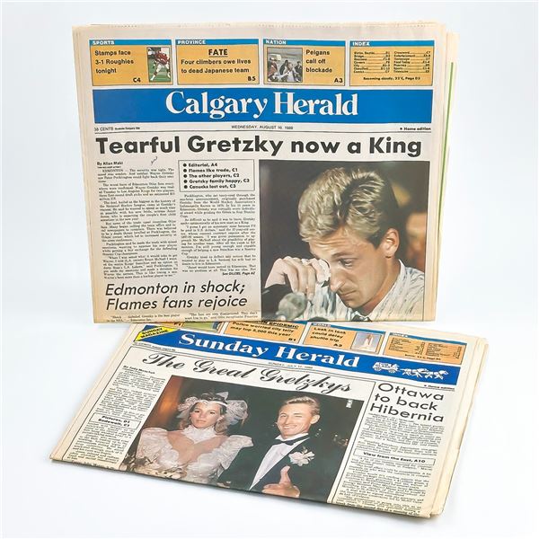 WAYNE GRETZKY - 1988 CALGARY HERALD NEWSPAPERS