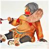 Image 8 : 3 ORIGINAL INUIT ART OIL PAINTINGS - G. SIMANTS ‘93