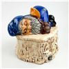 Image 10 : VINTAGE CERAMIC GNOME ON TREE STUMP COOKIE JAR
