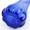 Image 8 : COBALT BLUE 5 FINGER ART GLASS FLOWER SWUNG VASE