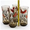 Image 10 : 4 VTG LIBBEY MONARCH BUTTERFLY DRINKING GLASSES